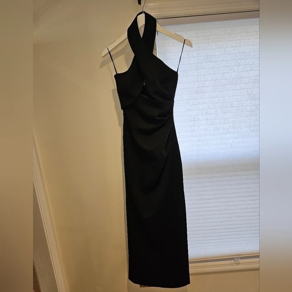 Revolve MISHA Atta Cutout Crepe Gown in black size 2 - Picture 9 of 11